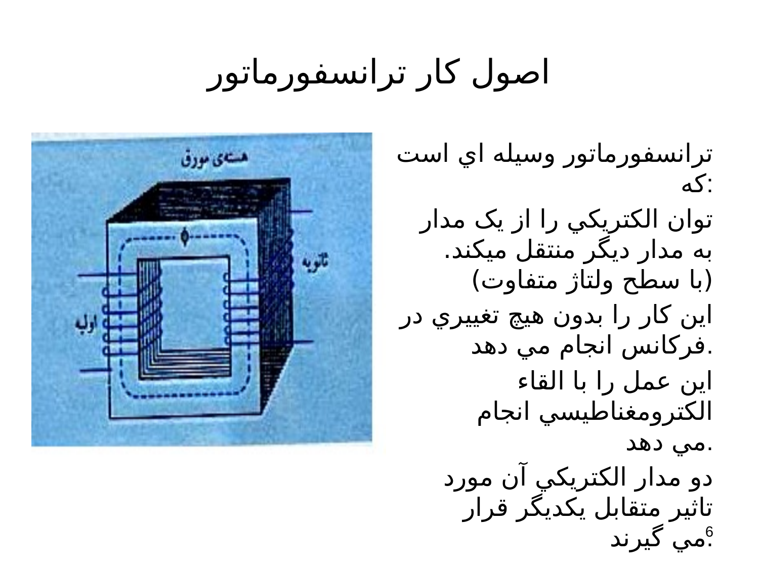 ترانسفرماتور های الكتريكی